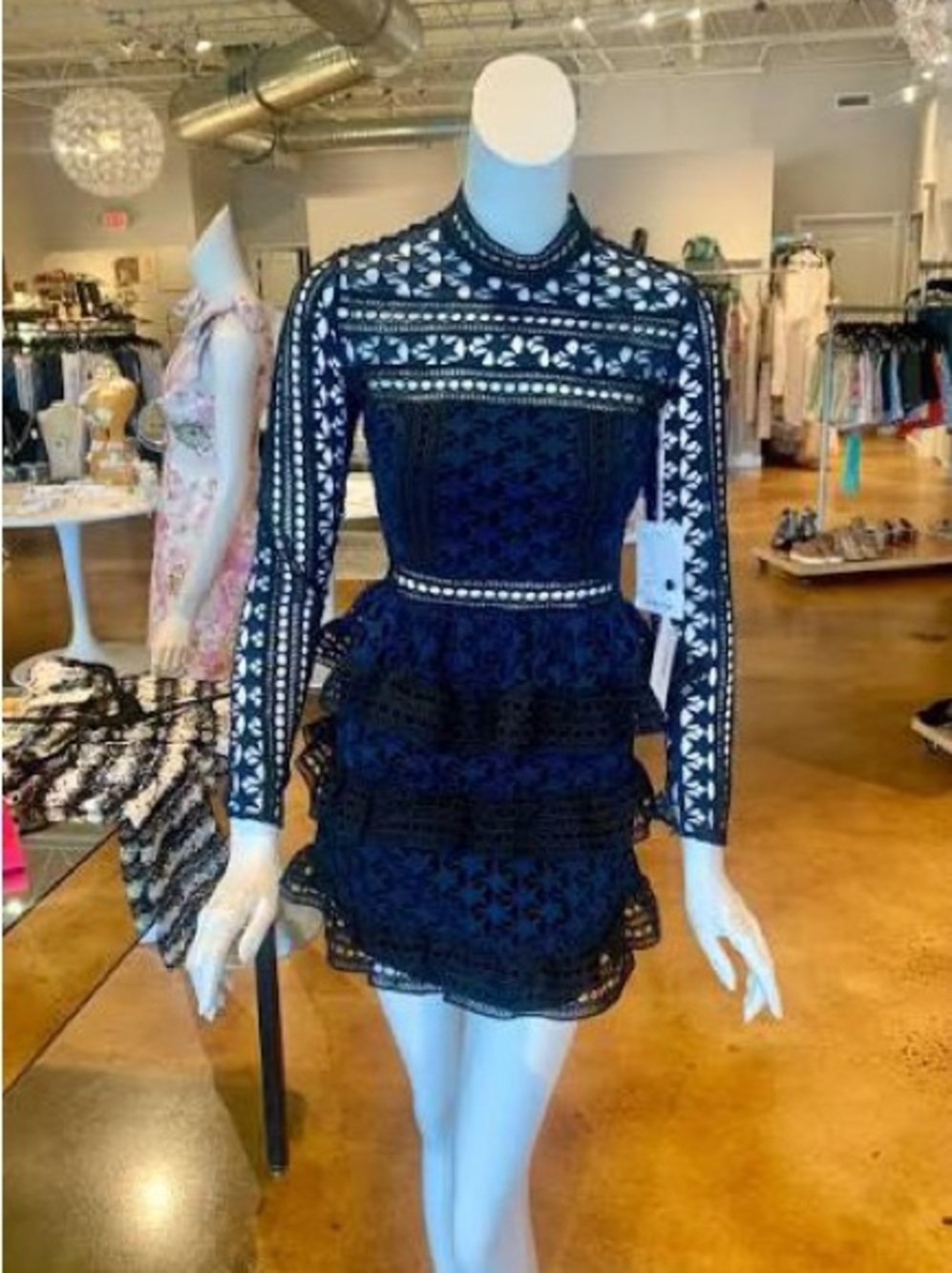 SELF PORTRAIT STAR LACE DRESS